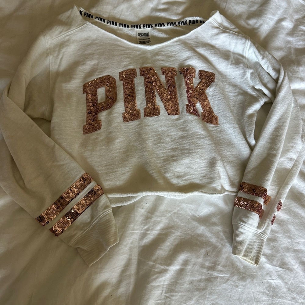 PINK Sequin Sweatshirt